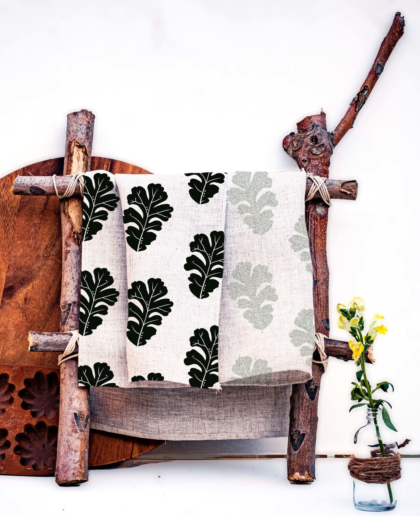 Valley Oak Leaf, 100% Hemp Tea Towel