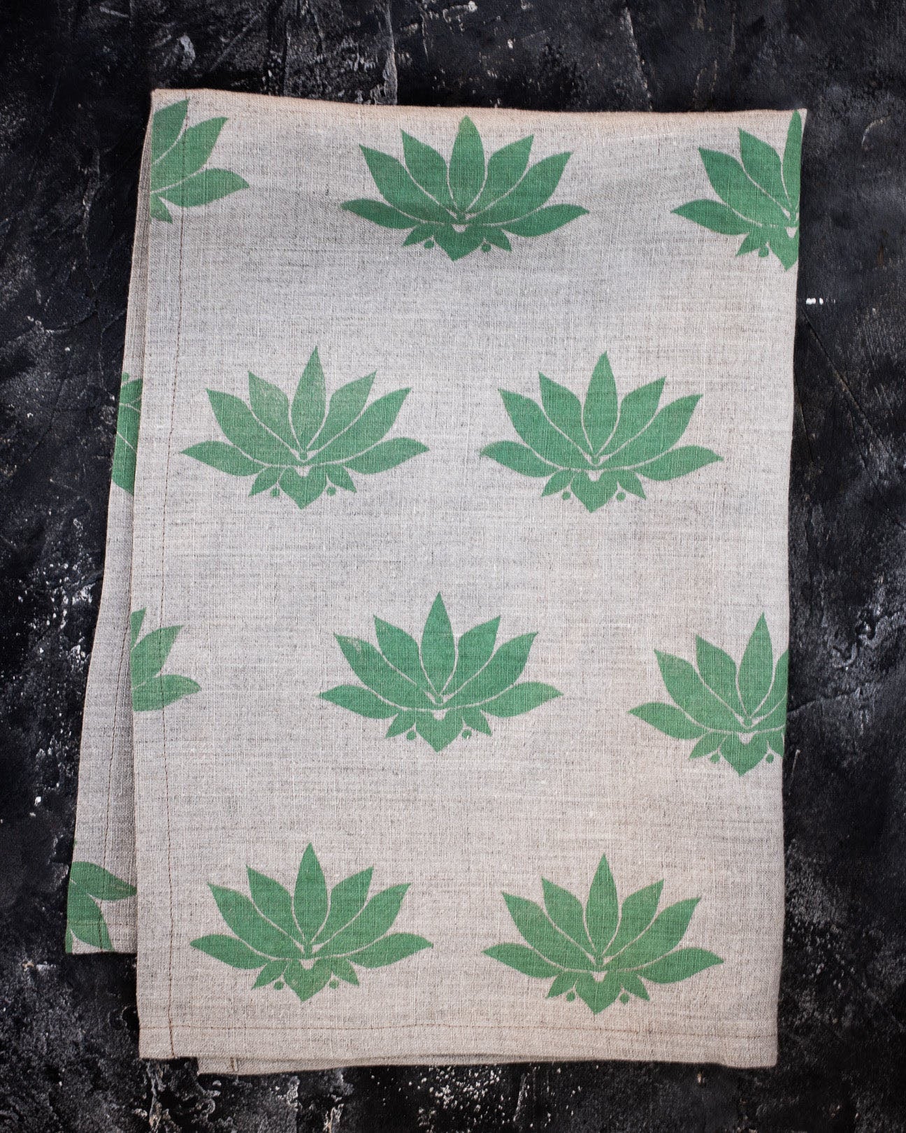 Lotus, 100% Hemp Tea Towel